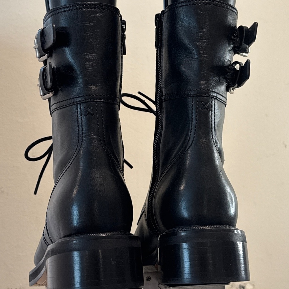 Rag & Bone Buckle Cuff Moto Women’s Black Boots size 7.5 - Picture 5 of 10